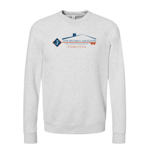 Unisex Sponge Fleece Raglan Sweatshirt - White Thumbnail